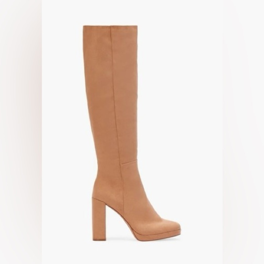 NIB JustFab Emmaline Platform Boots (Camel/Tan)
